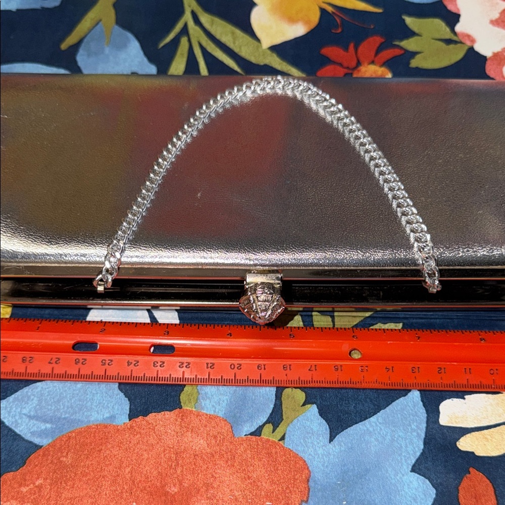 Source Unknown Metallic Silver Clutch - image 4
